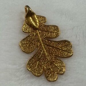 24K Gold Dipped Oak Leaf Pendant